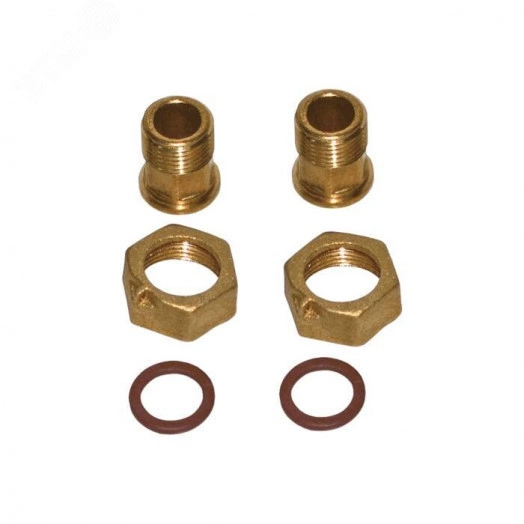 Комплект присоединительный для счетчика воды Ду15 L=36 ВН латунь