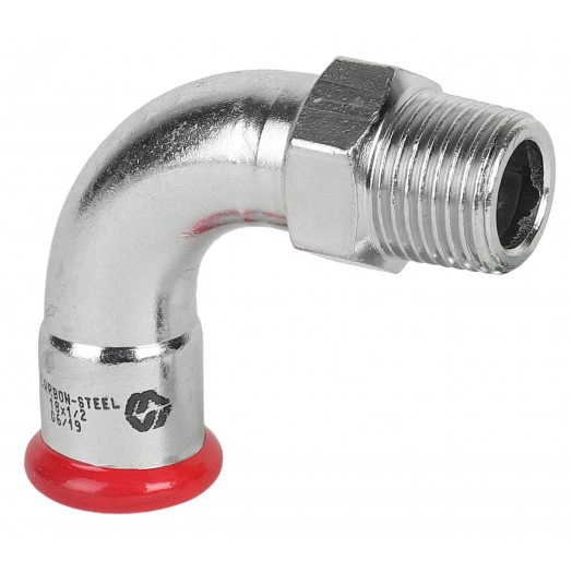 Колено длинное 15x1/2' НР (оцинкованная сталь)