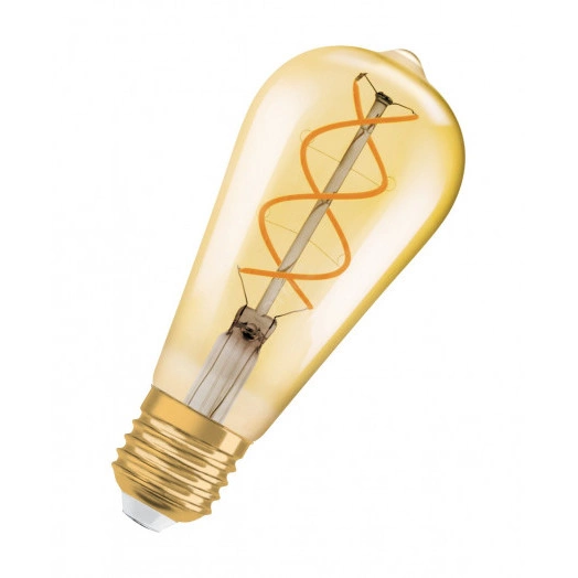 Лампа светодиодная LED 4,5W Е27 Vintage 1906 CL Edison,филамент,GOLD,золотистая,дим,теплый Osram