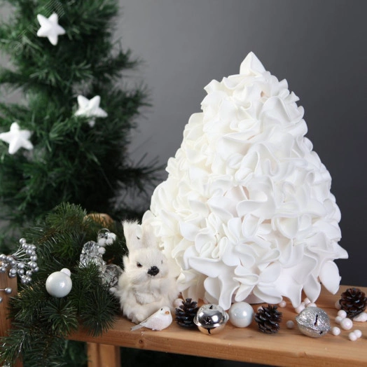 Светильник Ель белая ULW-R07 T/WHITE+GREEN/150C/A со сменными лампами (в/к) белая + зеленая E27 Плафон D150мм прозрачный Белое основание TM Uniel