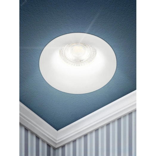 Встраиваемый светильник декоративный KL93 WH MR16/GU5.3 белый, пластиковый (MR16/GU5.3 в комплект не входит) ЭРА