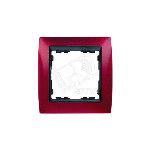 Рамка на 2 поста, S82, гранатовый металлик - графит