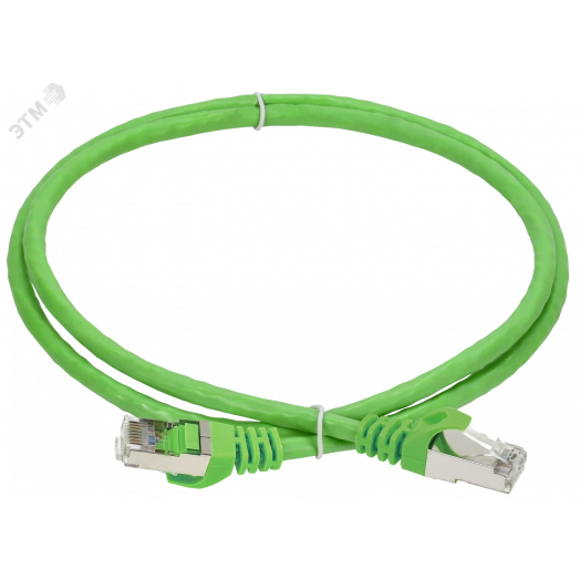 Коммутационный шнур кат.6A S/FTP 0,5м st. 50мкд зел.