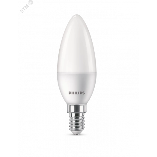 Лампа светодиодная LED Свеча 5 Вт 470 Лм 6500 К E14 К 220-240 В IP20 Ra 80-89 (класс 1В) ESS PHILIPS