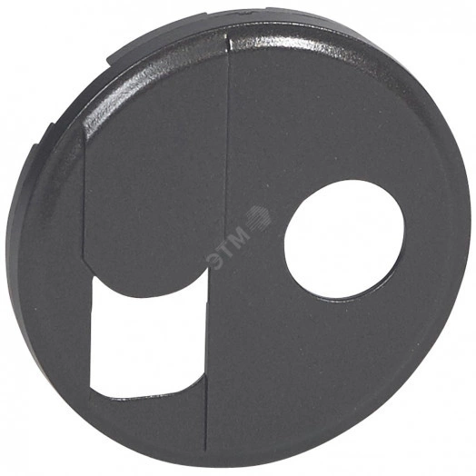 Celiane Лицевая панель розетки RJ45 + розетки ТV тип F 067337 + 067382 графит