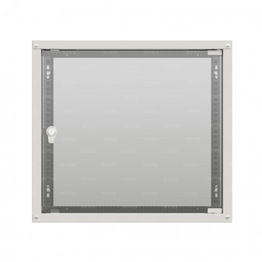 Шкаф настенный телекоммуникационный NTSS LIME 15U 550х600х770мм, 2 профиля 19, дверь стеклянная, боковые стенки несъемные, разобранный, серый RAL 7035