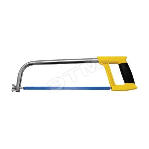 Ножовка по металлу 300 мм, пластиковая прорезиненная ручка, овальная рама