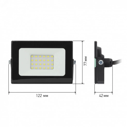 Прожектор светодиодный LPR-021-0-40K-020 20Вт 1600Лм 4000К 136х53х188 ЭРА