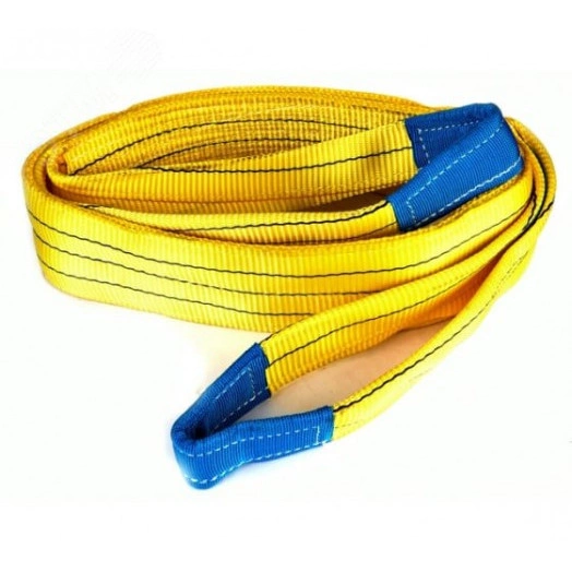 Строп текстильный двухпетлевой длиной 1м для поднятия грузов до 3т