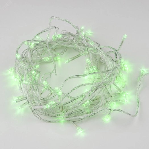 Гирлянда светодиодная с контроллером, 5м 50 светодиодов ULD-S0500-050/DTA GREEN IP20 Зеленый свет Провод прозрачный