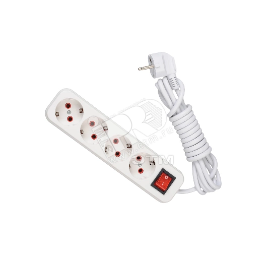 Удлинитель 4х2м с заземлением выключателем