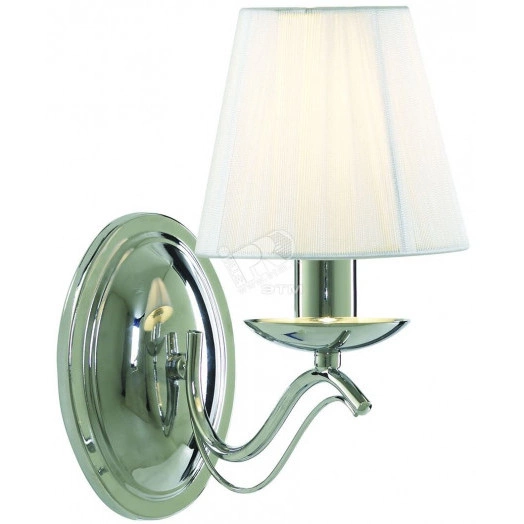 Светильник бра 1х40WхE14 H26х13х24 хром/ткань на ПВХ-основе