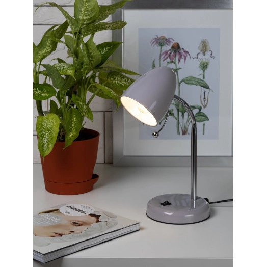 Светильник настольный  N-116-Е27-40W-GY серый (16/96) ЭРА