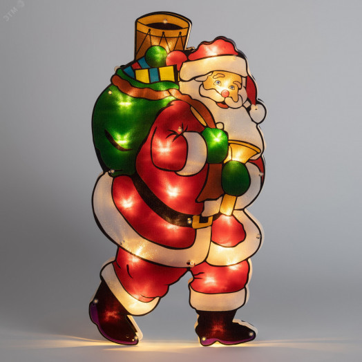 Светодиодная новогодняя фигура Дед Мороз 2, 24*45см, 20 LED, 3*AAA, IP20 ENGDS-16 ЭРА