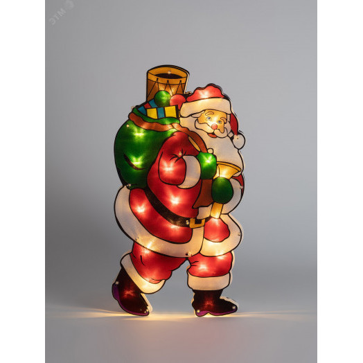 Светодиодная новогодняя фигура Дед Мороз 2, 24*45см, 20 LED, 3*AAA, IP20 ENGDS-16 ЭРА