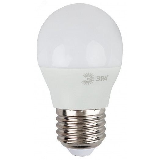 Лампа светодиодная LED P45-9W-827-E27 (диод, шар, 9Вт, тепл, E27 (10/100/3600) ЭРА