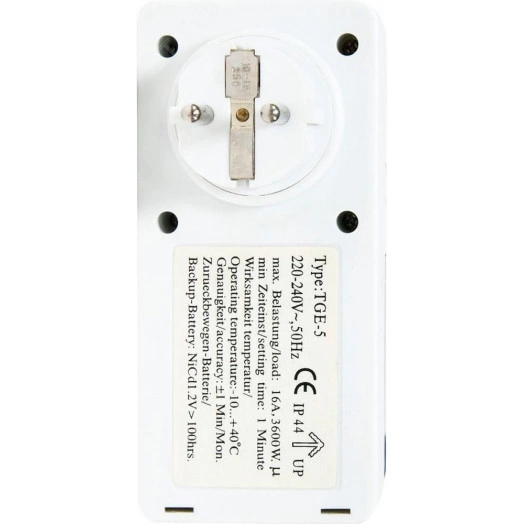 Розетка с таймером (недельная) электронная IP44 16А 3500W ТМ23