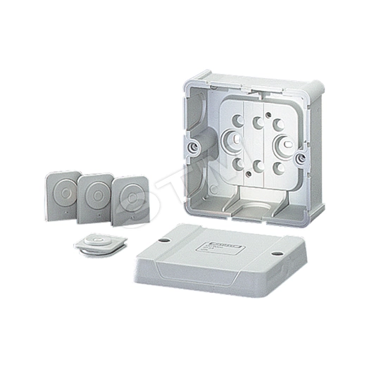 Коробка распределительная пустая 88х88х49 IP54 серая для кабель-канала