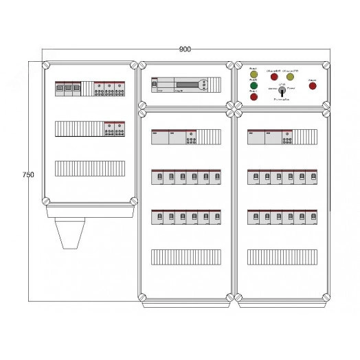 Щит управления электрообогревом DEVIBOX HR 24x2800 D850 (в комплекте с терморегулятором)