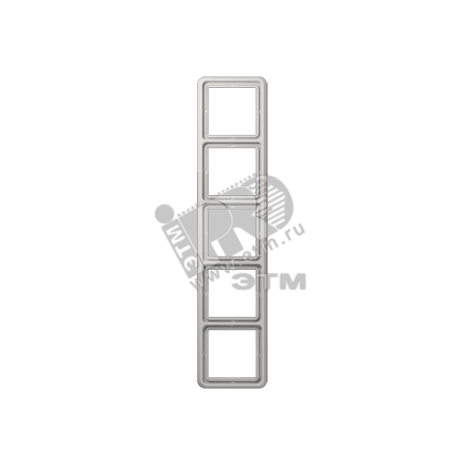 Рамка 5 постов универсальная светло-серая