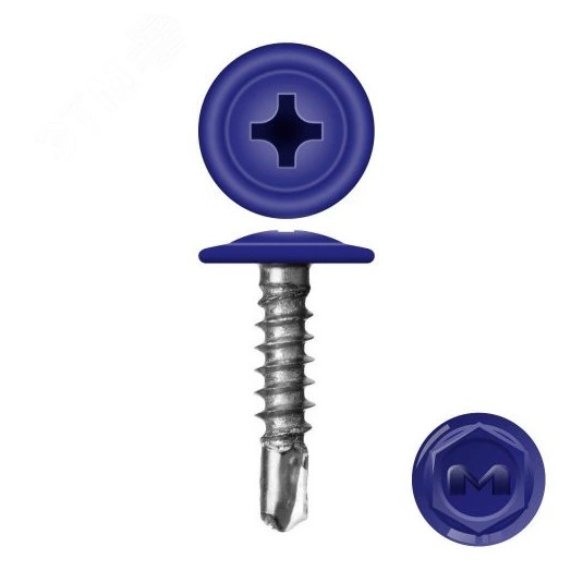 Саморез металл/металл 4.2х25 пресс-шайба сверло RAL5002