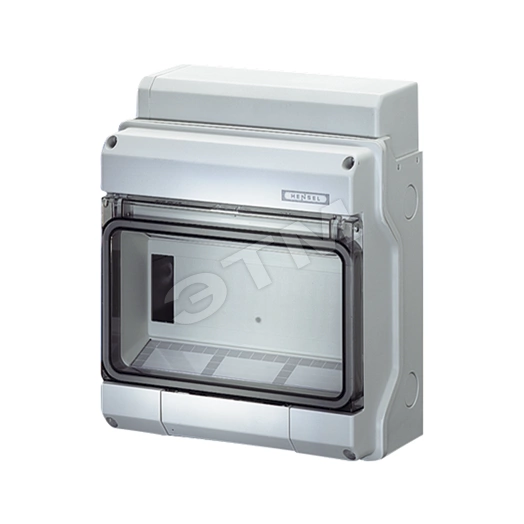 Щит распределительный навесной ЩРн-П-9 IP65 пластиковый без клеммы PE-N эластичные мембраны прозрачная дверь 9 модулей