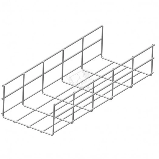 Усиленный проволочный лоток, высота - 110 мм, ширина - 199 мм, длина - 3000 мм, кратность - 3м, HD - Оцинкованная сталь (методом горячего цинкования)