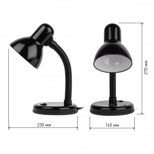 N-120-E27-40W-BK Светильники настольные ЭРА наст.светильник N-120-E27-40W-BK черный