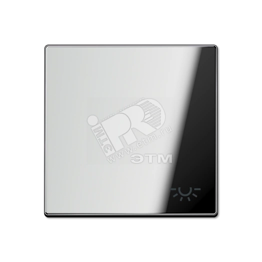 Клавиша для выключателя и кнопки с символом  полированный хром