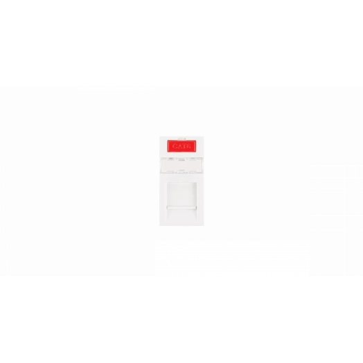 Вставка NIKOMAX типа Mosaic 22,5x45мм, 1 порт,    под модули-вставки типа Keystone, со шторкой,     белая