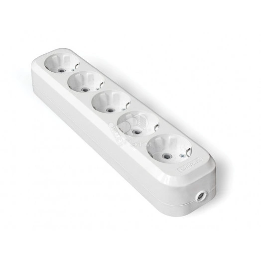 Колодка 5 гнезд С заземлением AБС-пластик