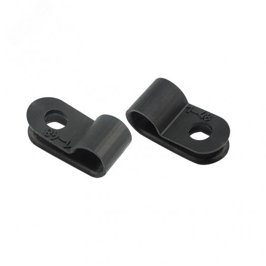 Кабельная скоба под винт REXANT 5 мм, черная,     упаковка 50 шт (etm07-4405-1)