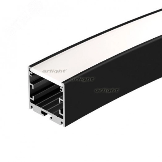 Профиль SL-ARC-3535-D1500-A90 BLACK (1180мм, дуга 1 из 4) (ARL, Алюминий)