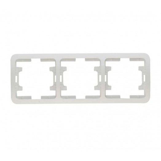 Рамка 3-м Mimoza горизонт. бел. Makel 22013