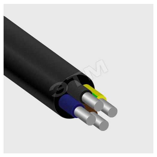 Кабель силовой АВВГ 4х10ок(N)-0.66 ТРТС           однопроволочный