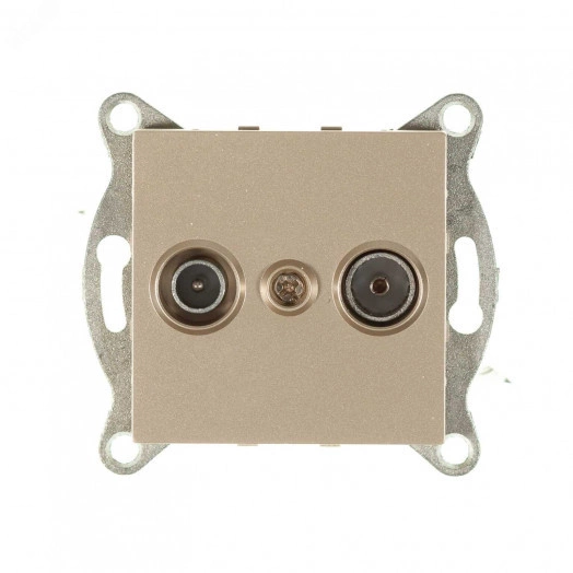 GUSI Ugra механизм розетки TV+ SAT, оконечной, скрытая  установка. Цвет золото.