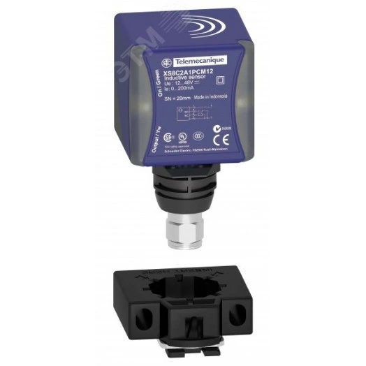 Датчик индуктивный 20мм кубической формы 12…48 VDC М12 PNP