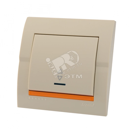 DERIY Выкл. прох. с подсв. ПБТ крем