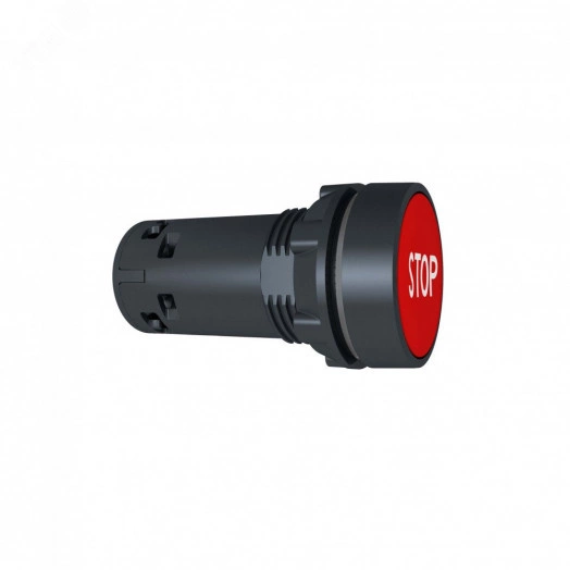 Кнопка 22мм красная 1НЗ с маркировкой STOP