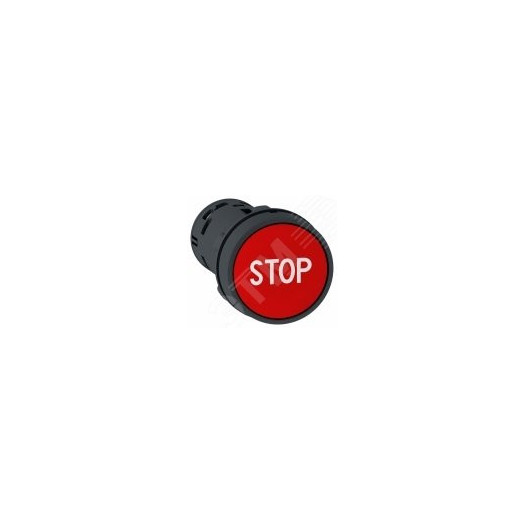 Кнопка 22мм красная 1НЗ с маркировкой STOP