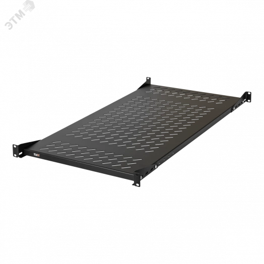 Полка стационарная усиленная TLK, 19', Ш436хГ1060мм, для шкафа и стойки глубиной 1200мм, черная