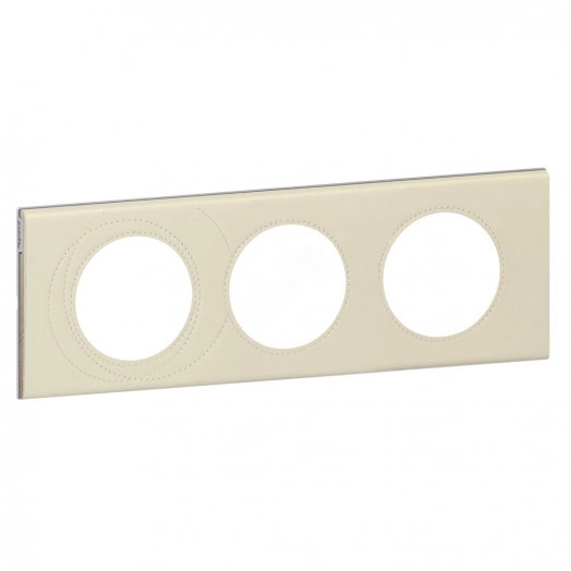 Рамка, трехпостовая, кожа макиато