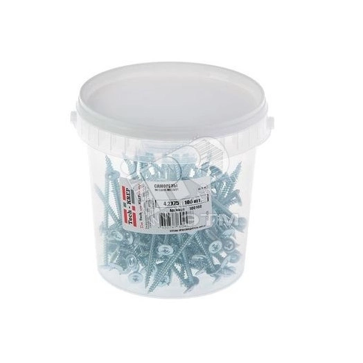 Саморез по металлу 4,2х75 остроконечный (100шт) - ведро