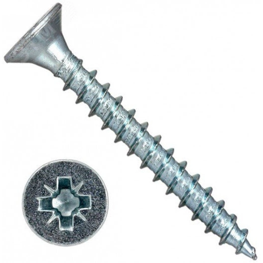Шуруп универсальный 6х90 потайная головка, остроконечный, оцинкованный (100шт)