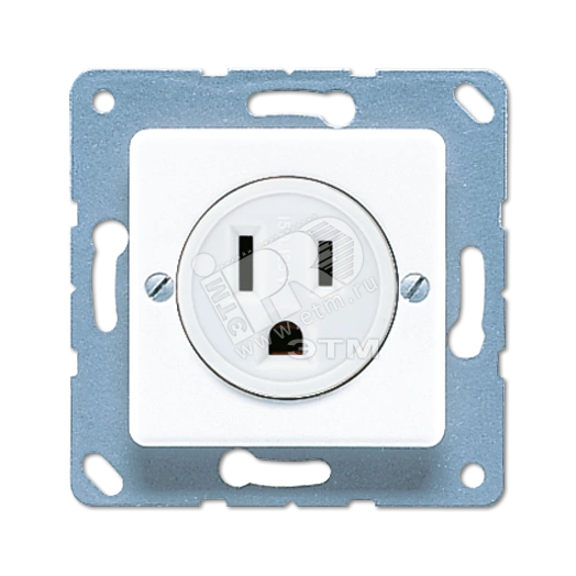Розетка штепсельная 15А белая американский стандарт (NEMA)