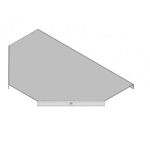 Крышка к тройниковому лотку замковому КЛТЗ 100 УТ1.5  оцинкованный лист(толщина покрытия 10 -18 мкм) S1.5