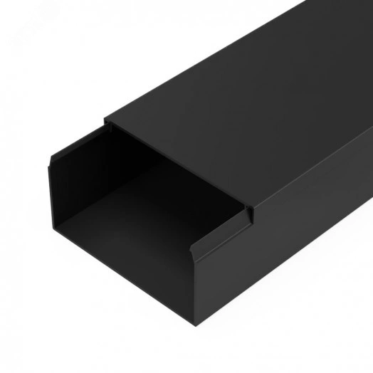 Кабель-канал черный 2-й замок в п/э 15х10 мм (144 м/уп)