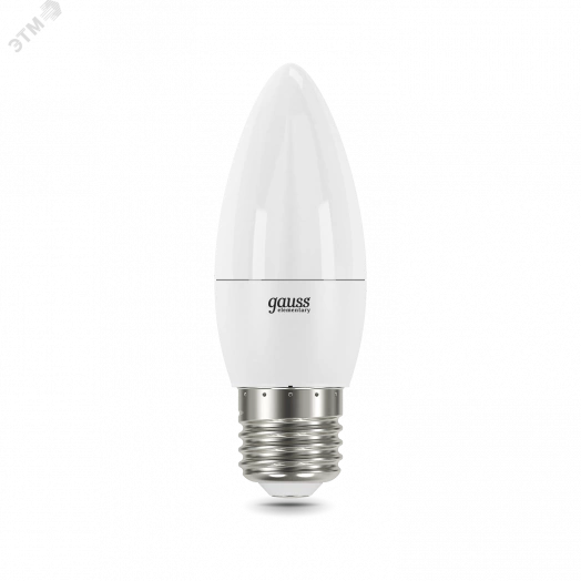 Лампа светодиодная LED 12 Вт 950 Лм теплая 3000К E27 свеча Elementary Gauss
