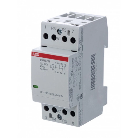 Контактор ESB25-22N-06 модульный (25А АС-1, 2НО+2НЗ), катушка 230В AC/DC