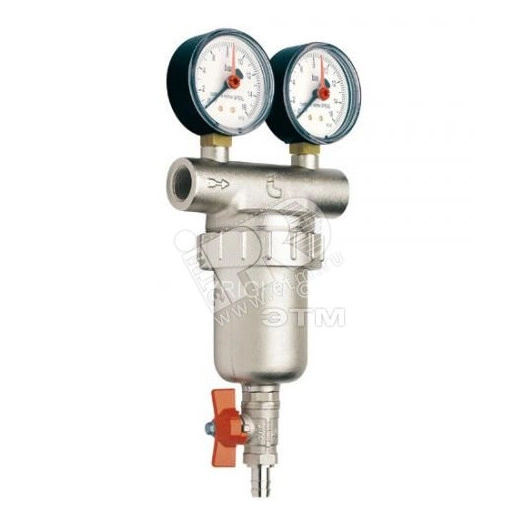 Фильтр промывной 3/4' с двумя манометрами